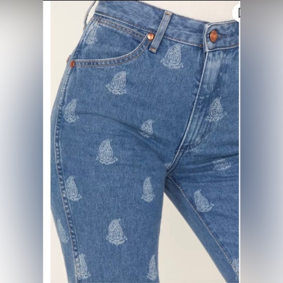 Wrangler westward‎ 626 paisley print high rise bootcut jeans size 25x34 new - Picture 4 of 8